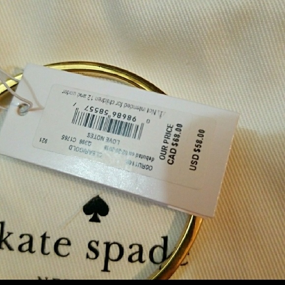 Kate Spade Love Notes Bow Gold Bracelet - Picture 4 of 4